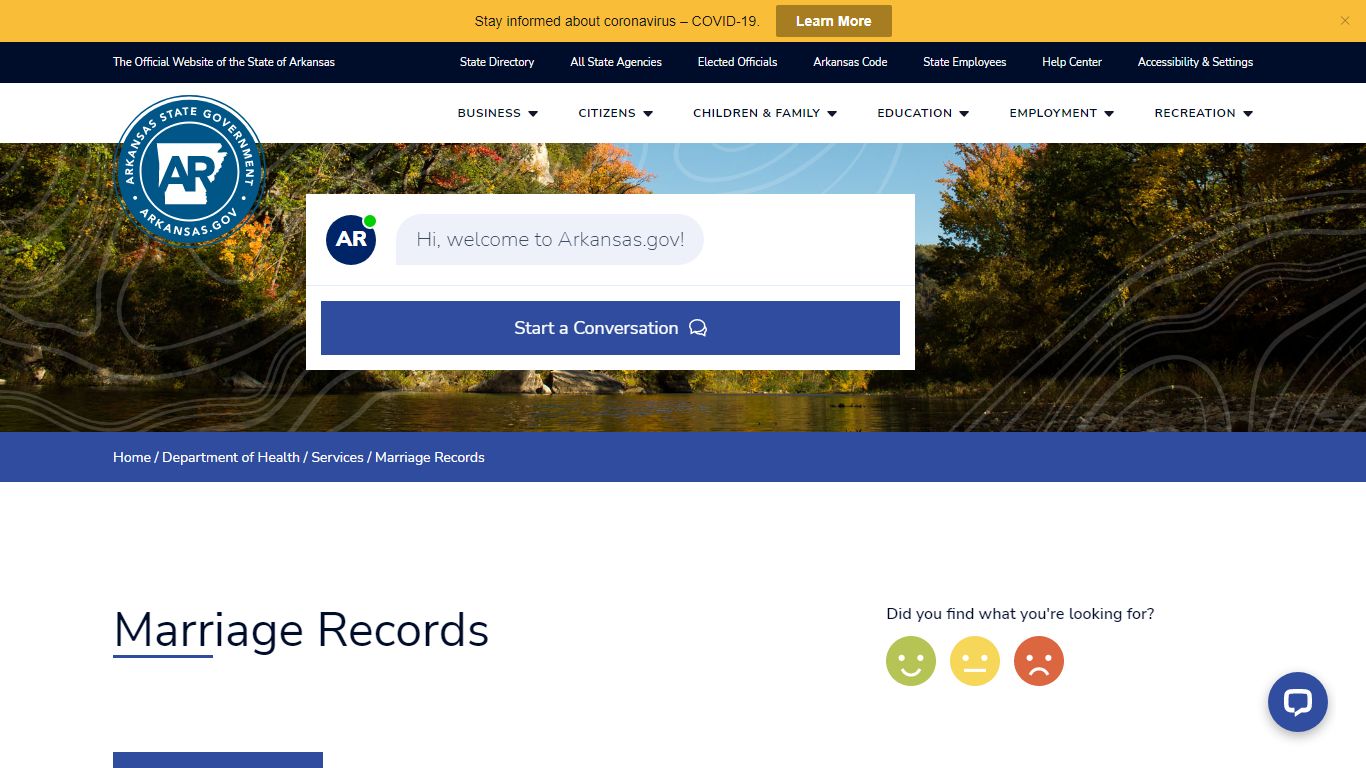 Marriage Records | Arkansas.gov